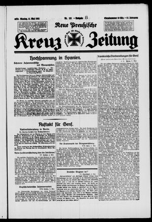 Neue preussische Kreuz-Zeitung vom 11.05.1931
