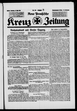 Neue preussische Kreuz-Zeitung vom 12.05.1931