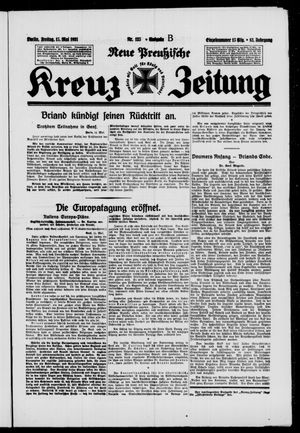 Neue preussische Kreuz-Zeitung vom 15.05.1931
