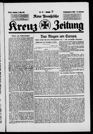 Neue preussische Kreuz-Zeitung vom 17.05.1931