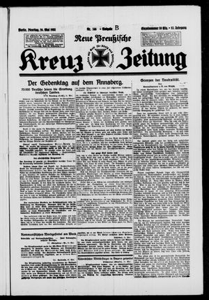 Neue preussische Kreuz-Zeitung vom 26.05.1931