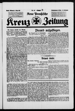 Neue preussische Kreuz-Zeitung vom 27.05.1931