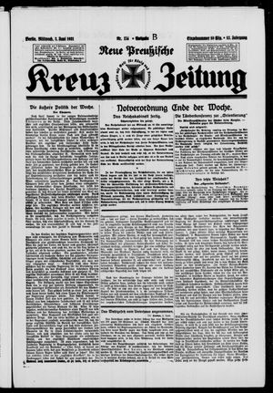 Neue preussische Kreuz-Zeitung vom 03.06.1931