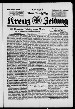 Neue preussische Kreuz-Zeitung vom 12.06.1931