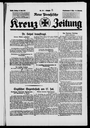 Neue preussische Kreuz-Zeitung vom 19.06.1931