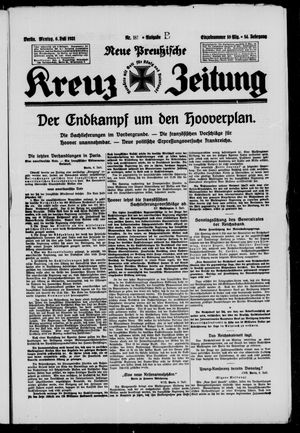 Neue preussische Kreuz-Zeitung vom 06.07.1931