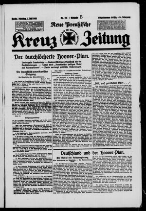 Neue preussische Kreuz-Zeitung on Jul 7, 1931