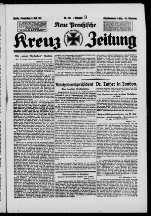 Neue preussische Kreuz-Zeitung vom 09.07.1931