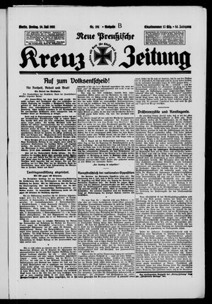 Neue preussische Kreuz-Zeitung on Jul 10, 1931