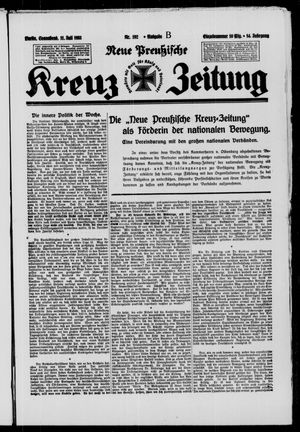 Neue preussische Kreuz-Zeitung vom 11.07.1931