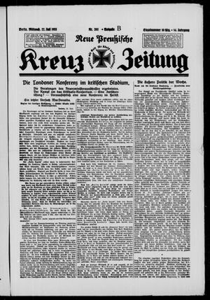 Neue preussische Kreuz-Zeitung vom 22.07.1931