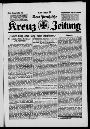 Neue preussische Kreuz-Zeitung vom 24.07.1931