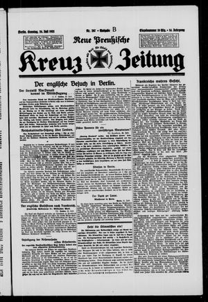 Neue preussische Kreuz-Zeitung vom 26.07.1931