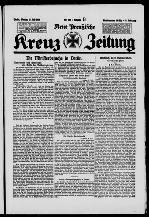Neue preussische Kreuz-Zeitung vom 27.07.1931