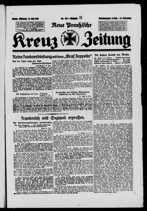 Neue preussische Kreuz-Zeitung vom 29.07.1931
