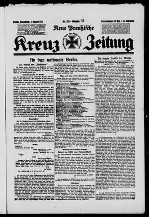 Neue preussische Kreuz-Zeitung vom 01.08.1931