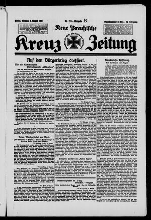 Neue preussische Kreuz-Zeitung on Aug 3, 1931