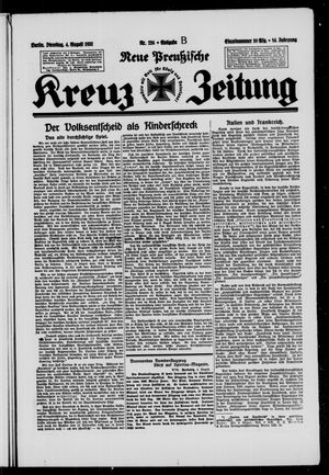 Neue preussische Kreuz-Zeitung vom 04.08.1931