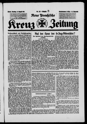 Neue preussische Kreuz-Zeitung vom 11.08.1931