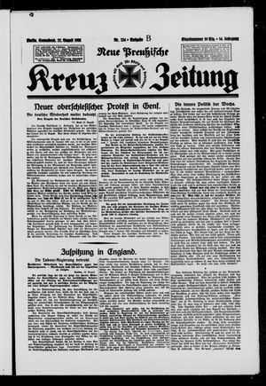 Neue preussische Kreuz-Zeitung vom 22.08.1931
