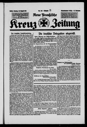Neue preussische Kreuz-Zeitung on Aug 30, 1931