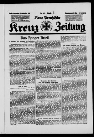 Neue preussische Kreuz-Zeitung vom 05.09.1931