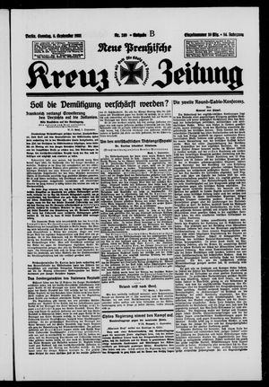 Neue preussische Kreuz-Zeitung vom 06.09.1931