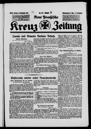 Neue preussische Kreuz-Zeitung vom 18.09.1931
