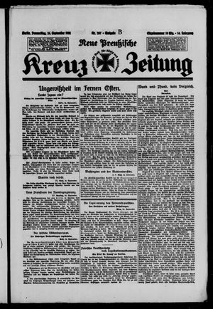 Neue preussische Kreuz-Zeitung vom 24.09.1931