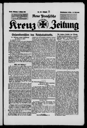 Neue preussische Kreuz-Zeitung on Oct 7, 1931