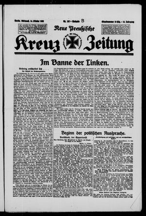 Neue preussische Kreuz-Zeitung on Oct 14, 1931