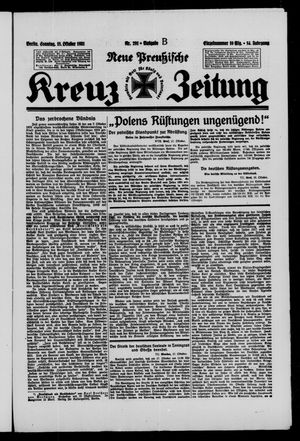 Neue preussische Kreuz-Zeitung vom 18.10.1931