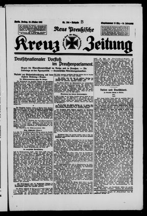 Neue preussische Kreuz-Zeitung vom 23.10.1931