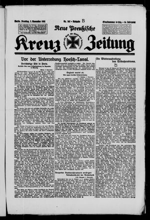 Neue preussische Kreuz-Zeitung vom 03.11.1931