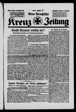 Neue preussische Kreuz-Zeitung vom 10.11.1931