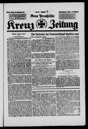 Neue preussische Kreuz-Zeitung vom 20.11.1931