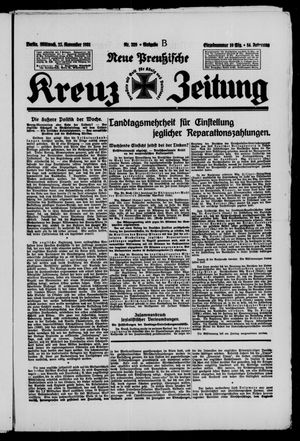 Neue preussische Kreuz-Zeitung vom 25.11.1931