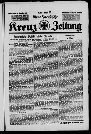 Neue preussische Kreuz-Zeitung vom 27.11.1931