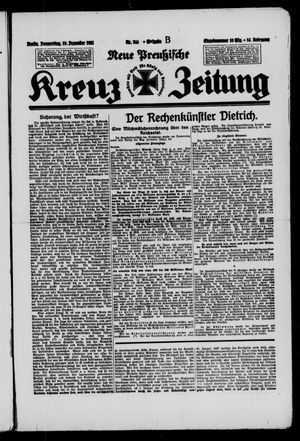 Neue preussische Kreuz-Zeitung vom 10.12.1931