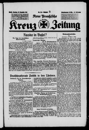 Neue preussische Kreuz-Zeitung vom 20.12.1931