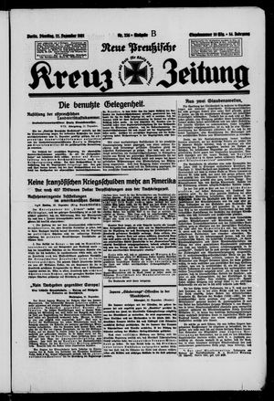 Neue preussische Kreuz-Zeitung vom 22.12.1931