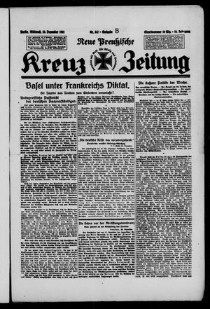 Neue preussische Kreuz-Zeitung vom 23.12.1931