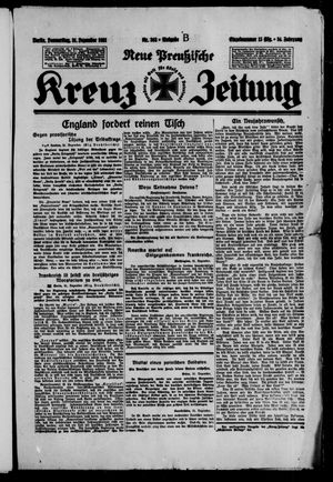 Neue preussische Kreuz-Zeitung vom 31.12.1931