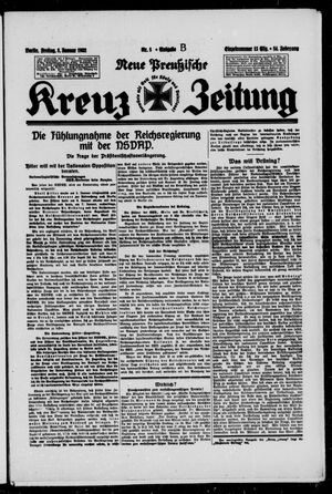 Neue preussische Kreuz-Zeitung vom 08.01.1932