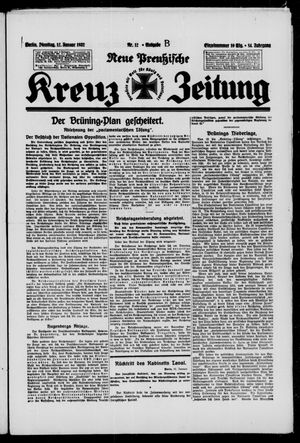Neue preussische Kreuz-Zeitung vom 12.01.1932