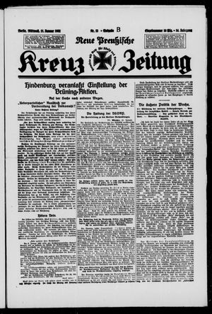 Neue preussische Kreuz-Zeitung vom 13.01.1932