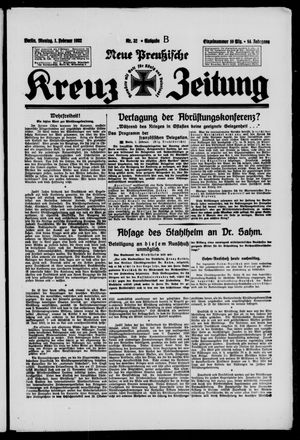 Neue preussische Kreuz-Zeitung vom 01.02.1932