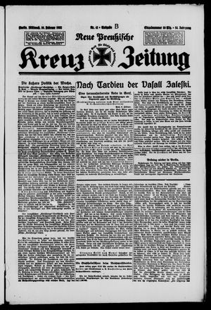 Neue preussische Kreuz-Zeitung vom 10.02.1932