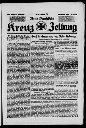 Neue preussische Kreuz-Zeitung vom 17.02.1932