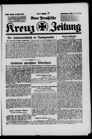 Neue preussische Kreuz-Zeitung vom 22.02.1932